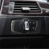 Carbon Fiber Car Headlight Switch Decorative Sticker for BMW E90 / E92 / E93 2005-2012, Headlight Switch