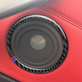 4 PCS Carbon Fiber Car Horn Ring Decorative Sticker for BMW F30 2013-2018 / F34 2013-2017, Horn Ring(Three Color), Horn Ring