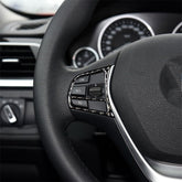 Carbon Fiber Car Steering Wheel Key Frame Decorative Sticker for BMW F20 2012-2018 / F21 2014-2018 / F30 / F34 2013-2018 / F32 2013-2018, Steering Wheel Key Frame, Steering Wheel Key Frame(Three Color)