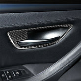4 PCS Carbon Fiber Car Door Handle Frame Decorative Sticker for BMW 5 Series F10 2011-2017, Door Handle Frame, Door Handle Frame(Three Color)