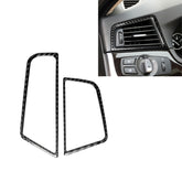 Carbon Fiber Car Side Air Outlet Frame Decorative Sticker for BMW 5 Series F10 2011-2017,Sutible for Left Driving, Side Air Outlet Frame