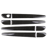 One Set Car Carbon Fiber Outside Door Handle without Smart Hole Decorative Sticker for Mazda CX-5 2017-2018, Right Drive, Outside Door Handle without Smart Hole, Right Drive