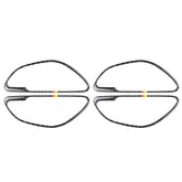 4 PCS Car Carbon Fiber German Color Handle Decorative Sticker for Mercedes-Benz C Class W205 2015-2018/GLC X253 2016-2018, Left and Right Drive Universal, German Color Handle