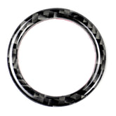 Car Carbon Fiber Solid Color One-click Start Ring Decorative Sticker for Mercedes-Benz Left and Right Drive Universal, Solid Color One-click Start Ring