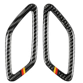 Car Carbon Fiber German Color Dashboard Air Outlet Decorative Sticker for Mercedes-Benz A Class 2013-2018/CLA 2014-2018/GLA 2015-2018, Left and Right Drive Universal, German Color Dashboard Air Outlet