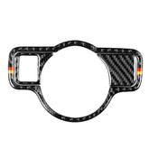 Car Carbon Fiber German Color Headlight Switch A Decorative Sticker for Mercedes-Benz A 2013-2018/B Class 2013-2018/C Class 2007-2013, Left Drive, German Color Headlight Switch A