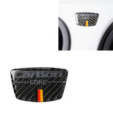 Car Carbon Fiber German Flag Pattern Doorpost Decorative Sticker for Audi TT, Left and Right Drive Universal, Doorpost German Color
