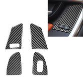 4 PCS Car Carbon Fiber Window Lifting Button Decorative Stickers for Volvo V60 / XC60 2010-2017 / S60 2010-2018, Left Drive, Window Lifting Button, Left Drive C