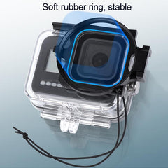 RUIGPRO for GoPro HERO8 58mm 16X Macro Lens + Red/Purple Diving Lens Filter + Dive Housing Waterproof Case Kits with Filter Adapter Ring & Lens Cap