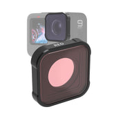 JSR KB Series Diving Color Lens Filter for GoPro HERO13 Black /12 Black /11 Black /10 Black /9 Black, Red Filter, Pink Filter, Magenta Filter