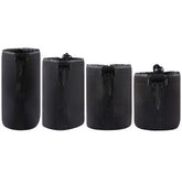 4 PCS Neoprene SLR Camera Lens Carrying Bag Pouch Bag with Carabiner, Size: 10x22cm, 10x14cm, 10x18cm, 8x10cm, 4 Size