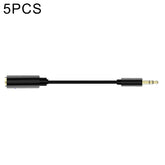 5 PCS 13cm Metal 3.5mm Audio 4 Pole Female to 3 Pole Male Microphone Adapter Cable, 4 Pole to 3 Pole Adapter Cable