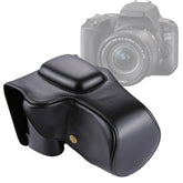 Full Body Camera PU Leather Case Bag for Canon EOS 200D (18-55mm Lens), For EOS 200D