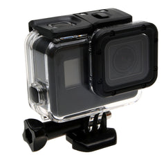 For GoPro HERO6 /5 30m Waterproof Housing Protective Case + Hollow Back Cover with Buckle Basic Mount & Screw, No Need to Disassemble Lens(GP413), Housing Case+ Back cover