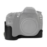 1/4 inch Thread PU Leather Camera Half Case Base for Canon EOS 80D / 70D, For Canon EOS 80D