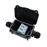 IP66 Waterproof Two-way Junction Box with 923 3-bit Press Type Terminal, IP66+923