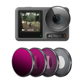 For DJI Action 3 STARTRC 4 in 1 ND16 + ND32 + ND64 + CPL Lens Filter, For DJI Action 3 (ND16/32/64/CPL)