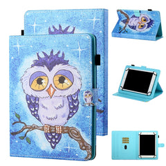 Universal Coloured Drawing Stitching Horizontal Flip Leather Case with Holder & Card Slot, For 10 inch Tablet