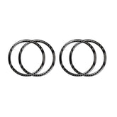 Car Carbon Fiber Door Horn Ring Decorative Sticker for Mercedes-Benz C Class W205 C180 C200 C300 GLC, Left and Right Drive Universal, Solid Color Door Horn Ring, Door Horn Ring