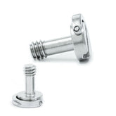 EXIN LS095 2 PCS D Ring Screws Camera Plate Mount 1/4 inch Quick Release Screws, LS095