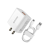WK WP-U57 Max 18W Maxspeed QC3.0 Fast Charger + USB to 8 Pin Data Cable, US Plug