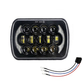 7 inch(5X7)/(7X6) H4 DC 9V-30V 30000LM 300W 8LEDs Car Square Shape LED Headlight Lamps for Jeep Wrangler, 8LEDs
