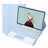 YT098B-A Detachable Candy Color Skin Feel Texture Round Keycap Bluetooth Keyboard Leather Case with Touch Control For iPad Air 11 2024 / 2025 / Air 4 10.9 2020 / Air 5 10.9 2022 (Purple), For iPad Air 11 2024 / 2025 / Air 4 10.9 2020 / Air 5 10.9 2022...
