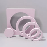 Geometric Cube Solid Color Photography Photo Background Table Shooting Foam Props, Round Combo Kits, Cuboid Doo, 7.6 x 6cm Cylinder