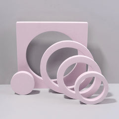 Geometric Cube Solid Color Photography Photo Background Table Shooting Foam Props, Round Combo Kits, Cuboid Doo, 7.6 x 6cm Cylinder