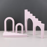 Geometric Cube Solid Color Photography Photo Background Table Shooting Foam Props, Ladder Combo Kits, 10 x 6cm Cylinder, Cuboid Door Combo Kits