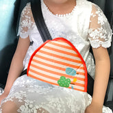 Car Child Seat Belt Adjusting and Fixing Device Buttons Seat Belt Anti-strangulation Shoulder Cover, Cotton Fabric Pink Stripes, Cotton Fabric Green Stripes, Mesh Fabric Lion, Flannel Fabric Ladybug