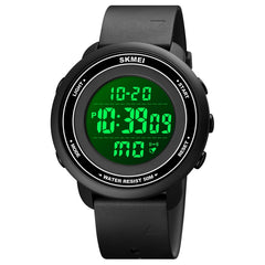 SKMEI 1736 Triplicate Round Dial Timing LED Digital Display Luminous Electronic Watch