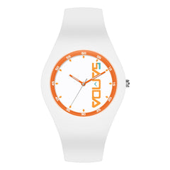 SANDA 6076 Simple Scale Round Dial Ladies Silicone Strap Quartz Watch