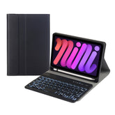 A06BS Ultra-thin Backlight Bluetooth Keyboard Leather Case with Holder & Pen Slot, For iPad mini 6 / mini 7, For iPad mini 6