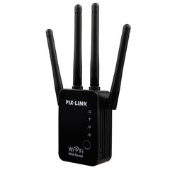 Wireless Smart WiFi Router Repeater with 4 WiFi Antennas, EU Plug Black, EU Plug White, UK Plug Black, UK Plug White, US Plug Black, US Plug White
