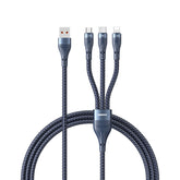 REMAX RC-199th Whirly Series 5A USB to USB-C / Type-C + 8 Pin + Micro USB Fast Charging Data Cable, Cable Length: 1.2m