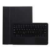 A07B-A Lambskin Texture Square Keycap Bluetooth Keyboard Leather Case with Touch Control For iPad, For iPad Air 5 / 4 2020 10.9 / Pro 11 inch 2021 & 2020 & 2018