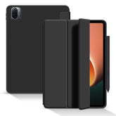 Skin Feel Matte Honeycomb Leather Tablet Case with Tri-fold Bracket, For Xiaomi Pad 5 / Pad 5 Pro
