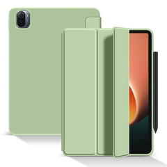Skin Feel Matte Honeycomb Leather Tablet Case with Tri-fold Bracket, For Xiaomi Pad 5 / Pad 5 Pro