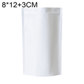 100 PCS/Set Matte Aluminum Foil Snack Stand-up Pouch, 8x12+3cm