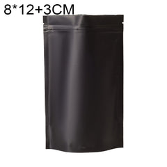 100 PCS/Set Matte Aluminum Foil Snack Stand-up Pouch, 8x12+3cm