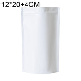 100 PCS/Set Matte Aluminum Foil Snack Stand-up Pouch, 12x20+4cm