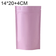 100 PCS/Set Matte Aluminum Foil Snack Stand-up Pouch, 14x20+4cm