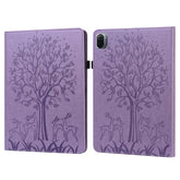 Tree & Deer Pattern Pressed Printing Leather Tablet Case with Sleep / Wake-up, For Xiaomi Pad 5 / 5 Pro, For Amazon Kindle Paperwhite 5 2021