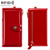 3506 Oil Wax Vintage Texture RFID Anti-Degaussing Hand Held Wallet for Ladies