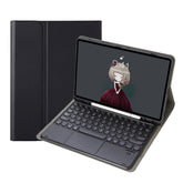 YA610B-A Lambskin Texture Voltage Round Keycap Bluetooth Keyboard Leather Case with Touchpad, For Samsung Galaxy Tab S6 Lite 10.4 inch SM-P610 / SM-P615, For Samsung Galaxy Tab A8 10.5 2021 SM-X200 / SM-X205