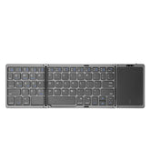 B089T Foldable Bluetooth Keyboard Rechargeable with Touchpad, B089T(Grey), B089T (Silver), B089T (Black)