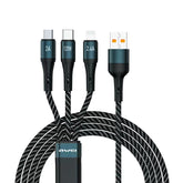 awei CL-972 Type-C / USB-C + 8 Pin + Micro USB 3 In 1 Fast Charging Data Cable, Length: 1.2m