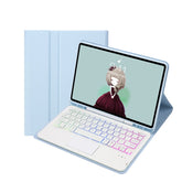 T07B-AS Skin Feel Pen Slot Touch Pad Bluetooth Keyboard Leather Tablet Case, For iPad Air 11 2025 / 2024 / Air 4 10.9 2020 / Air 5 10.9 2022