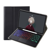 A700B-AS Lambskin Texture Backlight Bluetooth Keyboard Leather Tablet Case, For Samsung Galaxy Tab S8 / S7, For Samsung Galaxy Tab A8 10.5 (2021), For Samsung Galaxy Tab S6 Lite